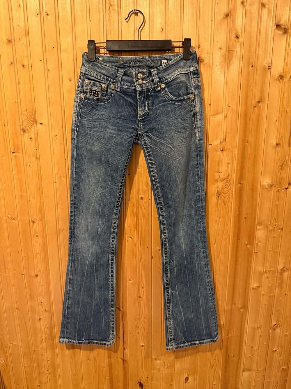 Miss Me Women's Studded Embellished Bootcut Jeans Size 26